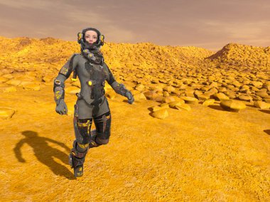 spaceman 3D cg render