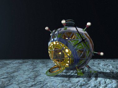 Uzay gemisi 3d cg render 
