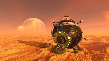 Uzay gemisi 3d cg render 