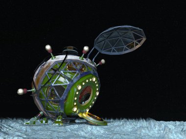 Uzay gemisi 3d cg render 