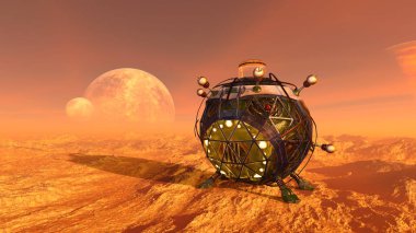 Uzay gemisi 3d cg render 