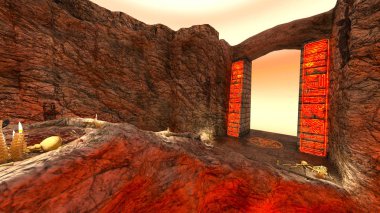 3D cg işleme antik kalıntıları