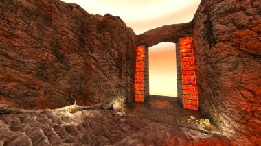 3D cg işleme antik kalıntıları