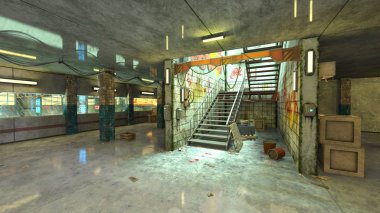 3D cg işleme yeraltı tesisi