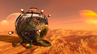 Uzay gemisi 3d cg render 