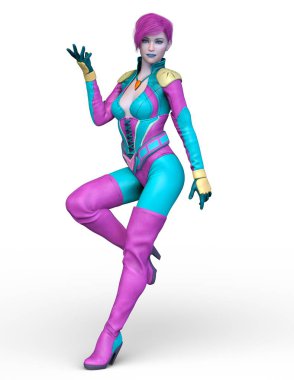 3D cg işleme etkin kız