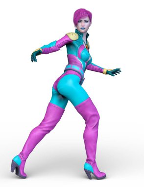 3D cg işleme etkin kız