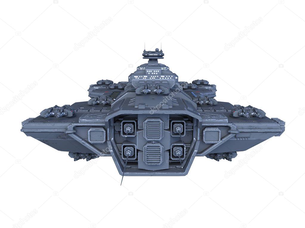 3D CG rendering of space ship 