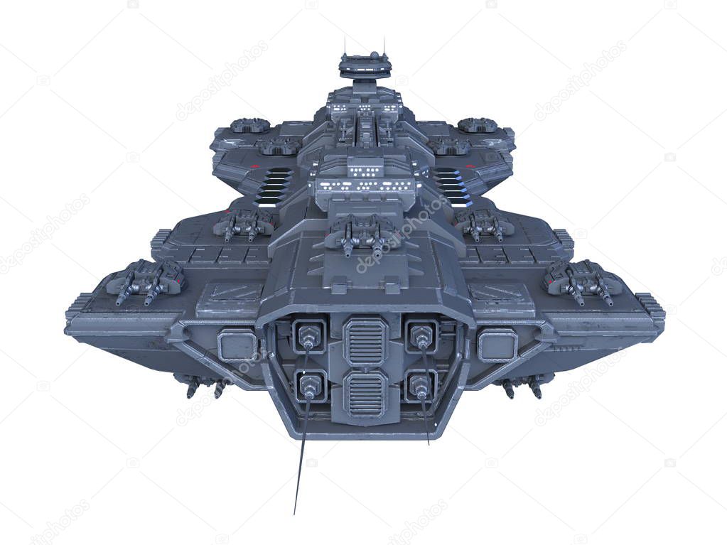 3D CG rendering of space ship 