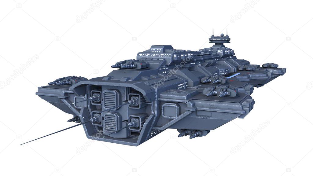 3D CG rendering of space ship 