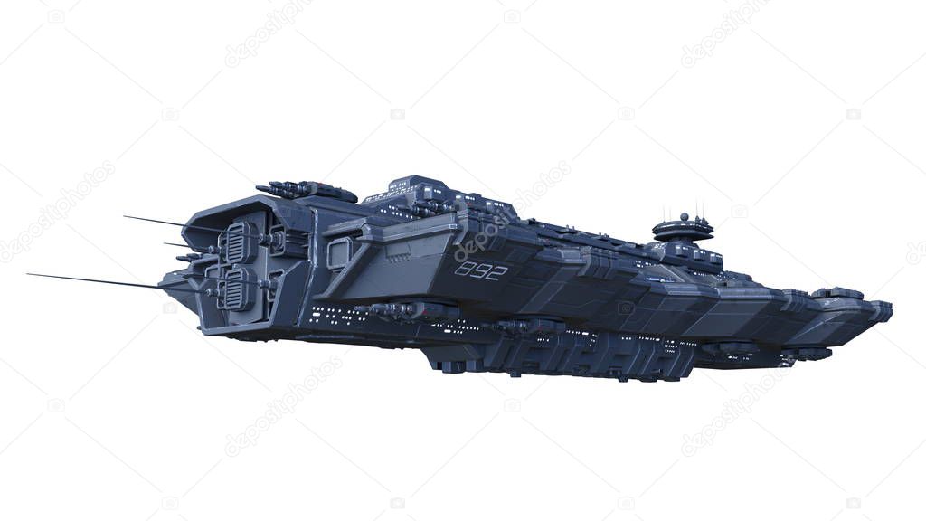 3D CG rendering of space ship 