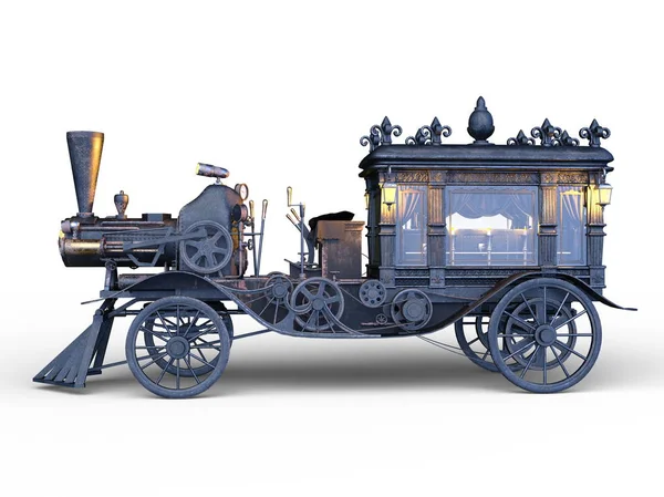 蒸気霊柩車の のレンダリング — ストック写真
