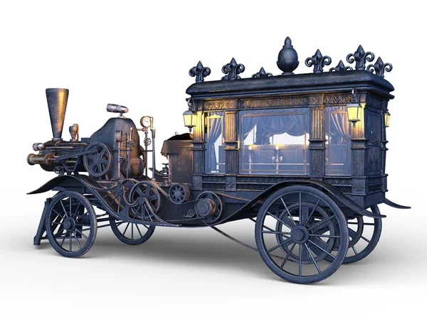 蒸気霊柩車の のレンダリング — ストック写真
