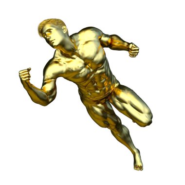 Kas altın adam 3D cg render