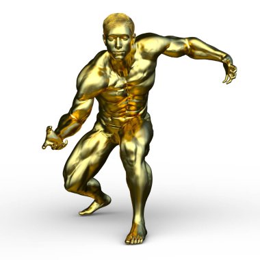 Kas altın adam 3D cg render