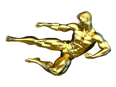 Kas altın adam 3D cg render