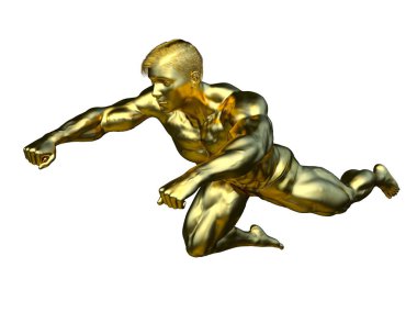 Kas altın adam 3D cg render