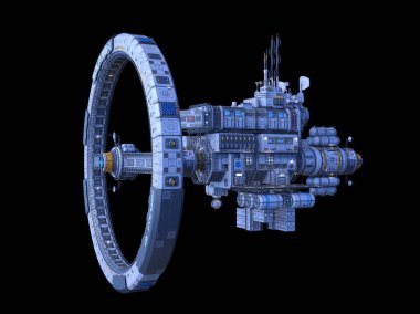Uzay gemisi 3d cg render 