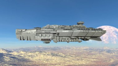 Uzay gemisi 3d cg render 