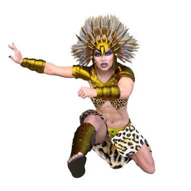 etnik kadının 3D cg işleme