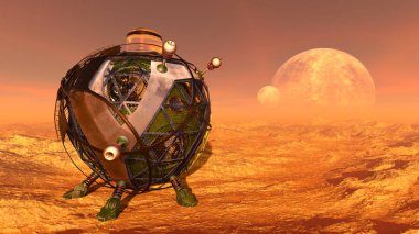 uzay sondası 3D cg render