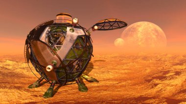 uzay sondası 3D cg render