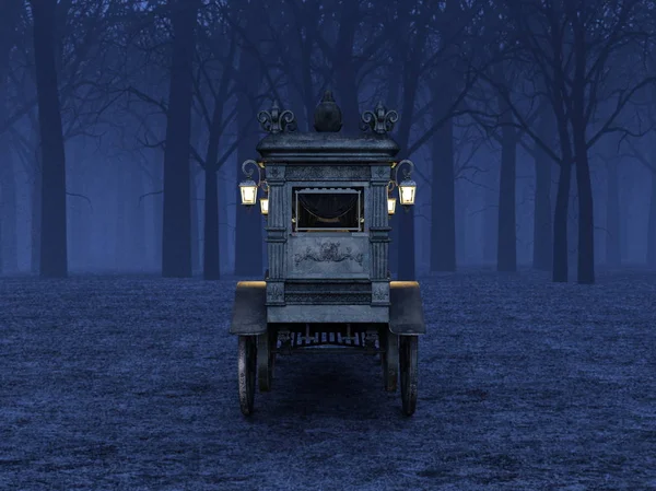 Rendering Steam Hearse — Stock Photo, Image