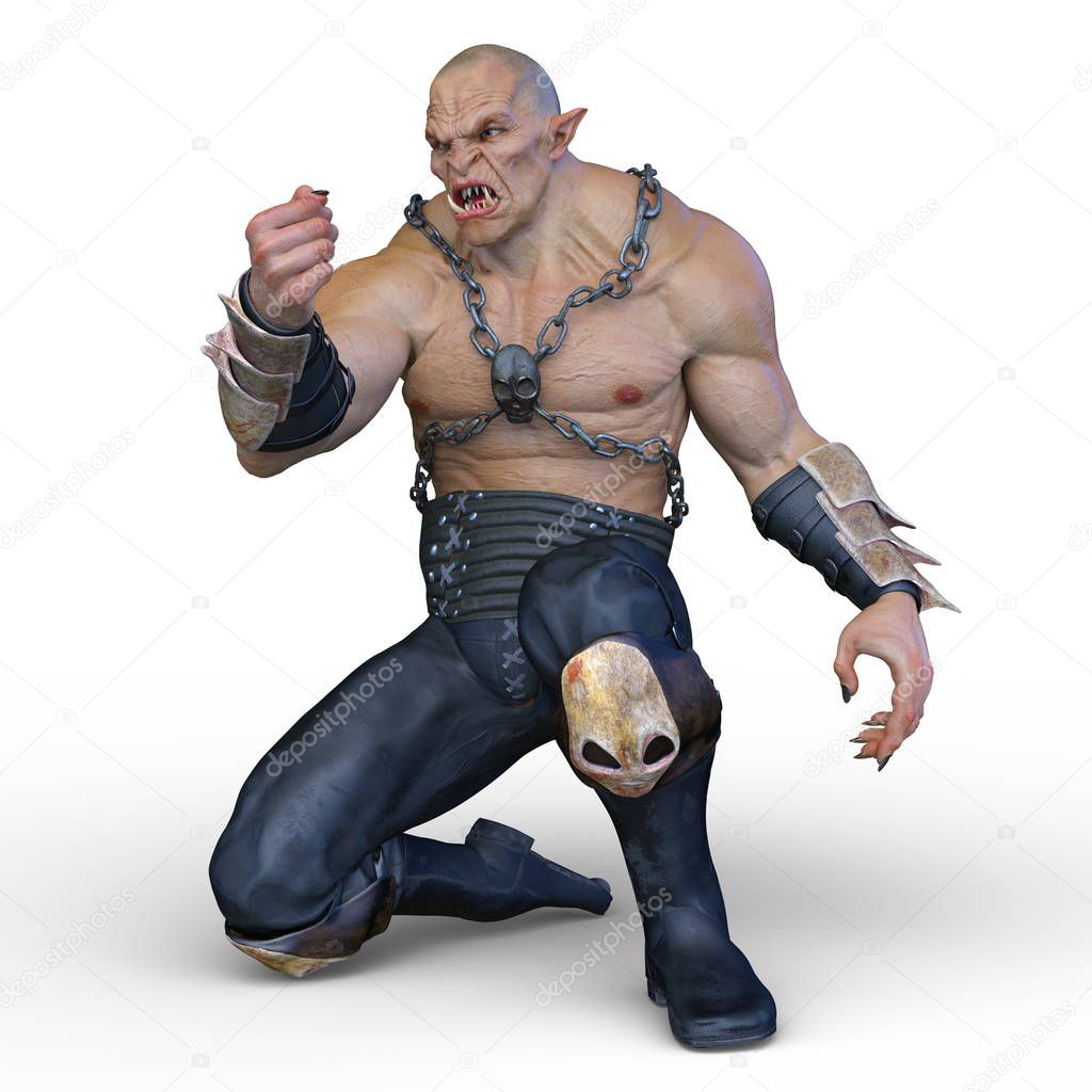 3D CG rendering of a strong man