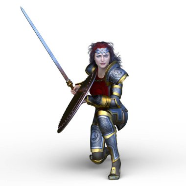 3D cg işleme seksi savaşçı