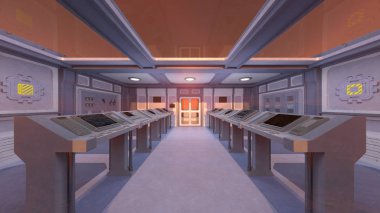 Uzay istasyonunun 3d cg görüntülemesi