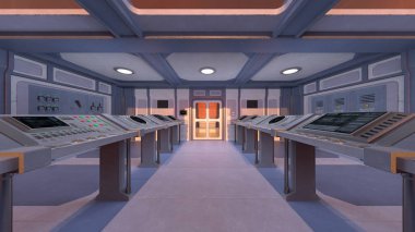 Uzay istasyonunun 3d cg görüntülemesi