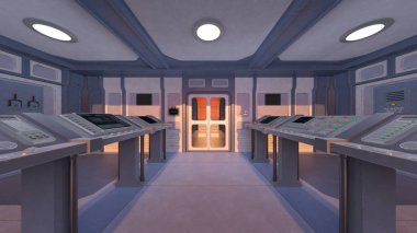 Uzay istasyonunun 3d cg görüntülemesi