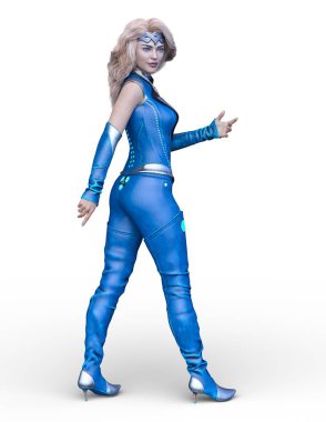 3D cg işleme etkin kız