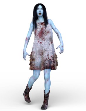 3D cg işleme kansız kız