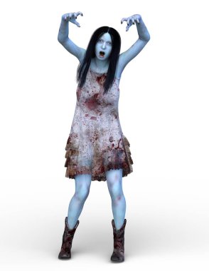 3D cg işleme kansız kız