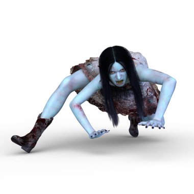 3D cg işleme kansız kız