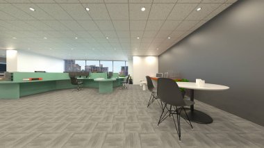 3D cg işleme Modern bina ofis