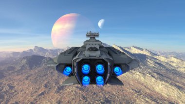 Uzay gemisi 3d cg render 