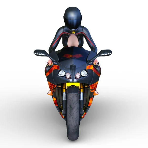 Візуалізація Мотоцикла — стокове фото