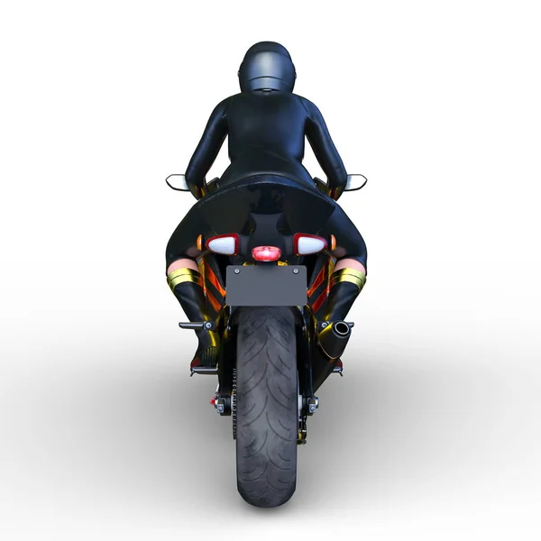 Rendering Motorcykel — Stockfoto