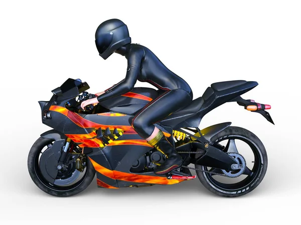 Rendering Motorcykel — Stockfoto