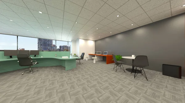3D cg işleme Modern bina ofis