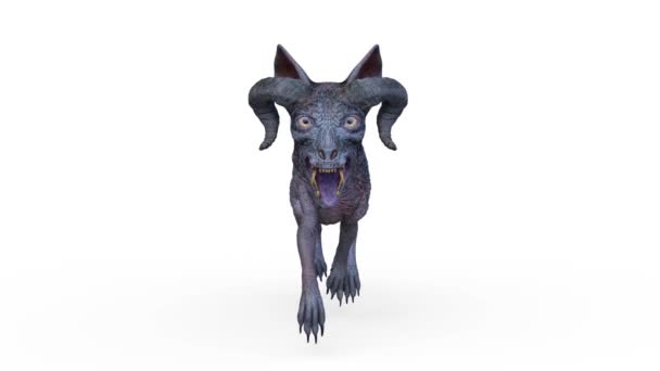 Rendering Van Monster Hond — Stockvideo