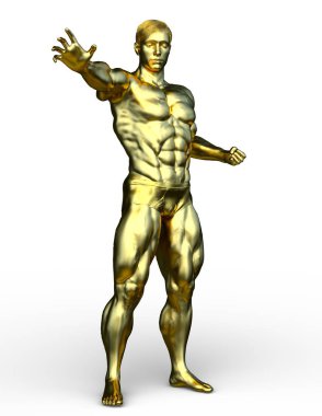 altın adam 3D cg render