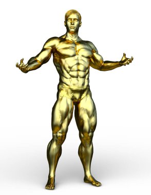 altın adam 3D cg render