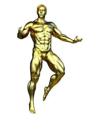 altın adam 3D cg render