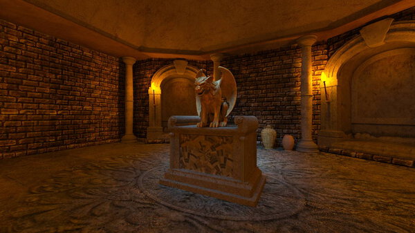 3D CG рендеринг древних руин
