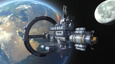 Uzay gemisi 3d cg render