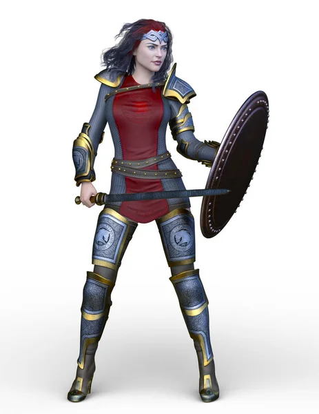 Rendering Sexy Warrior — Stock Photo, Image