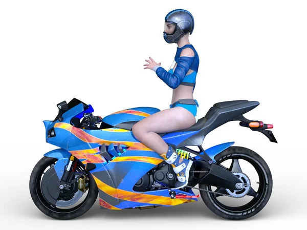 Renderingu Motocykl — Zdjęcie stockowe